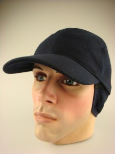 Cashmere cap met oorkleppen blauw