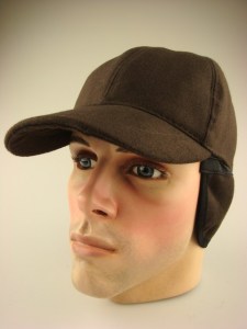 Cashmere cap met oorkleppen bruin