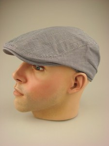 flat cap lichtgrijs met ruitjes