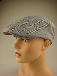 flat cap lichtgrijs met ruitjes