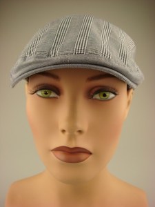 flat cap lichtgrijs met ruitjes