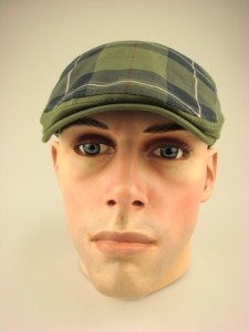 flat cap groen met grote ruit