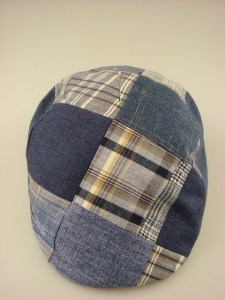 Modieuze Heren Patchwork Pet Blauw