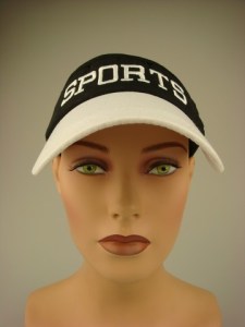 Sports zonneklep met extra lange klep zwarte klep