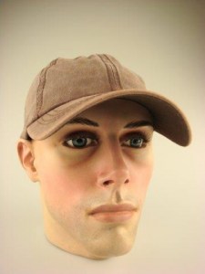 Heren stone washed katoenen cap bruin